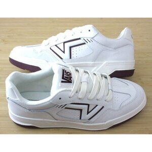 Vans Men's Upland Vintage Sport Port Royale White Leather Shoes Sizes NIB